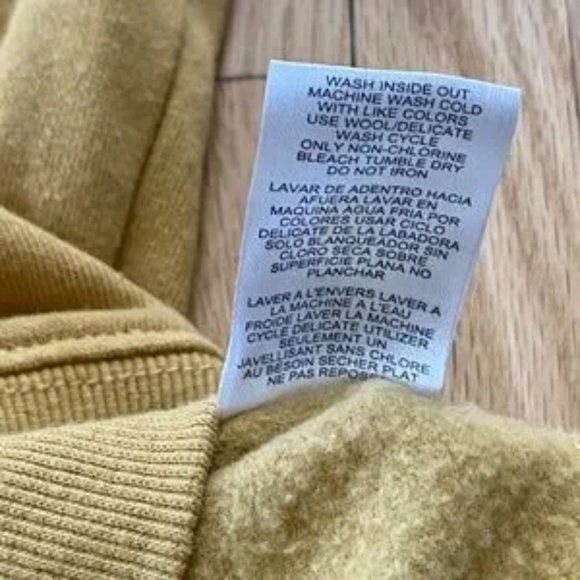 Disney Mickey Mouse Crew Neck Retro Mustard Yellow Sweatshirt Size XS - Picture 6 of 11